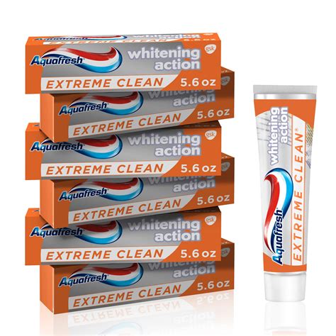 Aquafresh Extreme Clean Whitening Action Fluoride Toothpaste For Cavity