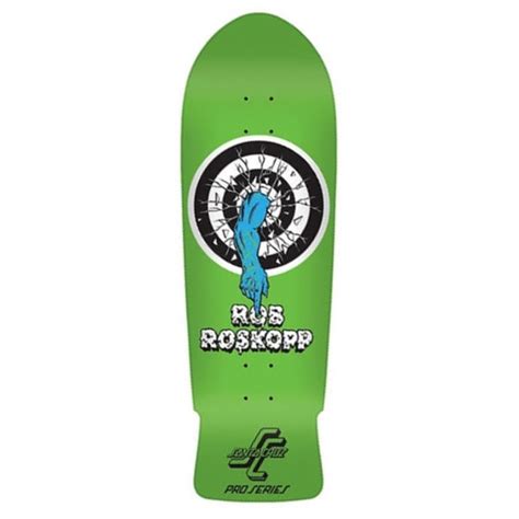 Santa Cruz Rob Roskopp Target 1 Reissue Green Skate Deck Comes With A
