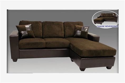 Free shipping over $45 · 5% rewards with club o Modern Chocolate Microfiber Leather Sectional Sofa ...