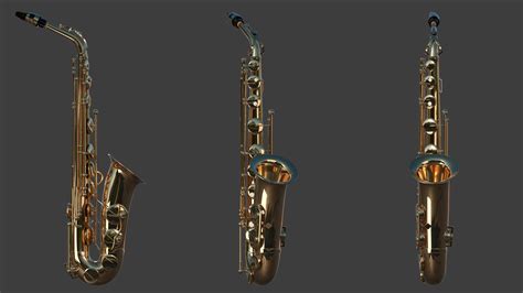 saxophone sax 3d model turbosquid 1689854