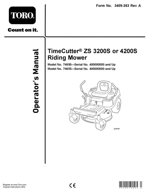 Toro Timecutter Zs 3200s Operators Manual Pdf Download Manualslib