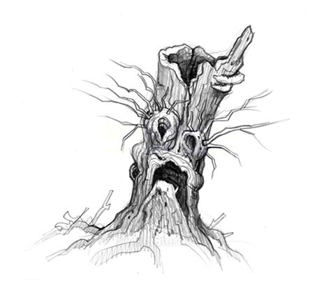 Scary Tree Sketch At Explore Collection Of Scary