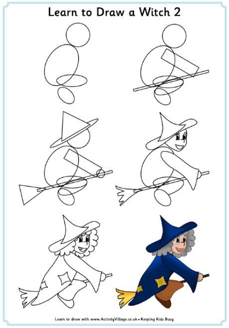 Learn To Draw A Witch 2 Easy Halloween Drawings Halloween Drawings