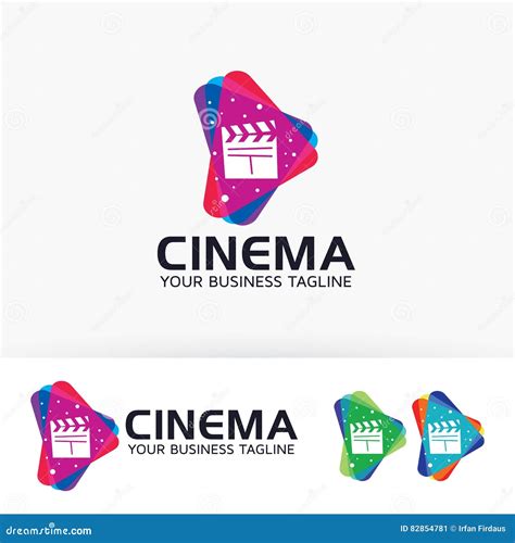 Cinema Media Vector Logo Design Stock Vector Illustration Of Internet