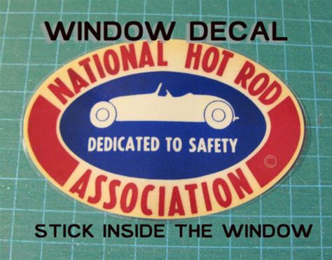 Nhra National Hot Rod Association Window Decal Sticker Vintage Look