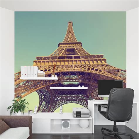 Retro Eiffel Tower Wall Mural