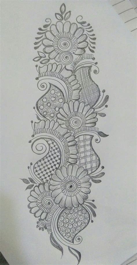 40 Easy Flower Pencil Drawings For Inspiration Mehndi Designs Book