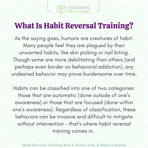 What Is Habit Reversal Training