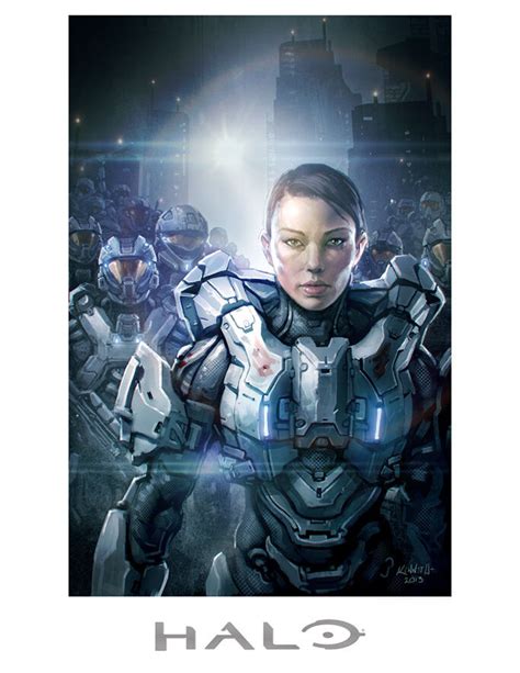 Halo Game Sarah Palmer Commander Of Spartan Ivs Gamer Fine Art