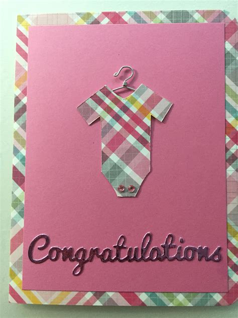 Easy Diy Congratulations Baby Girl Handmade Card Baby Congratulations
