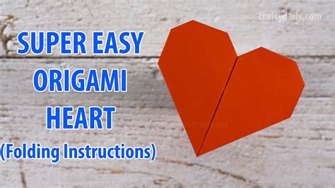 Super Easy Origami Heart Without Glue How To Make An Easy Origami