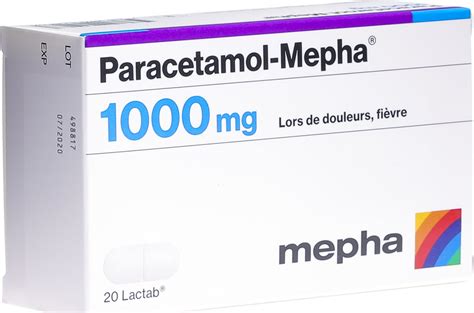 Wann wirkt ibuprofen besser als paracetamol? Paracetamol Mepha Lactab 1000mg 20 Stück in der Adler Apotheke
