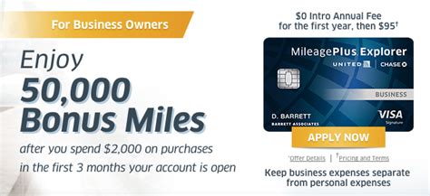 Choose from our popular business credit card options such as low rate, cash back or flexible rewards to find the. Better United Offer: 55,000 Bonus + $50 Credit $3k Spend