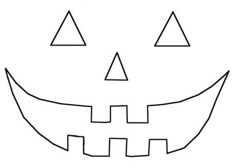 Classic Happy Pumpkin Face Carving Template Halloween Arts And Crafts