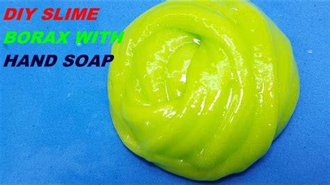 How To Make Slime Hand Soap With Borax No Glue Diy Slime Easy Youtube