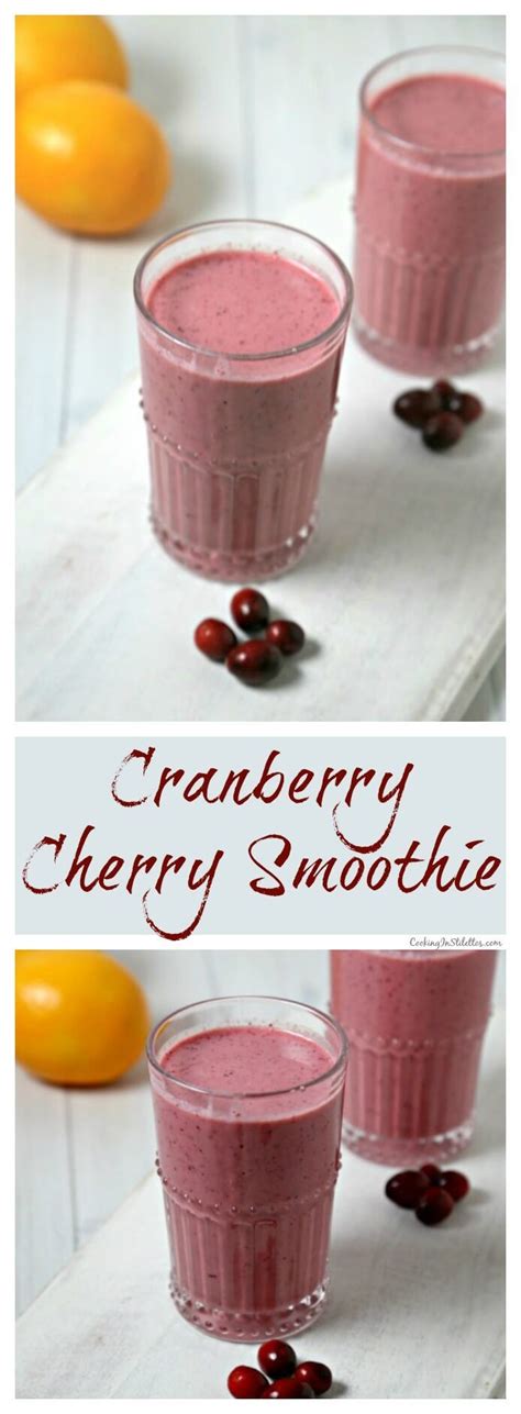 Cranberry Cherry Smoothie Recipe Cherry Smoothie Cherry Smoothie