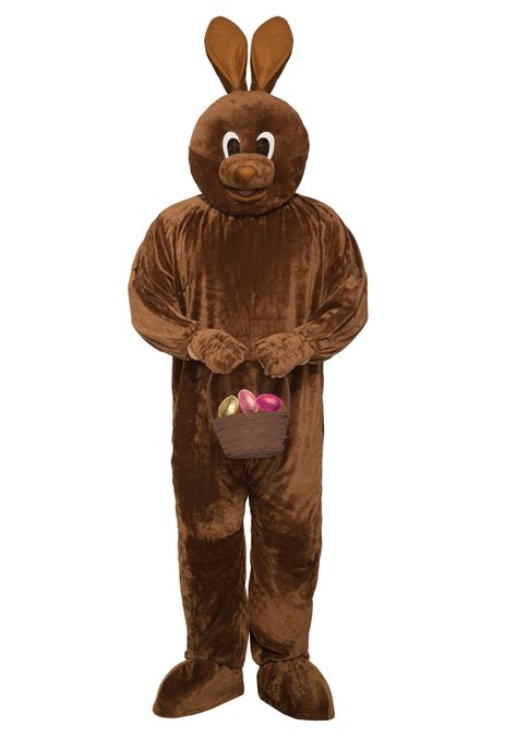Easter Adult Chocolate Bunny Mascot Costume
