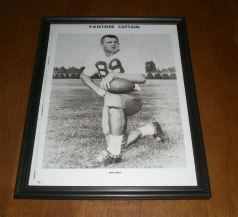 1960 Pitt Panthers Football Captain Mike Ditka Framed Bandw Print Ebay