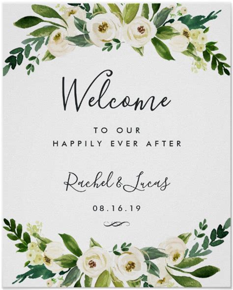 Templates Paper And Party Supplies Wedding Reception Welcome Sign