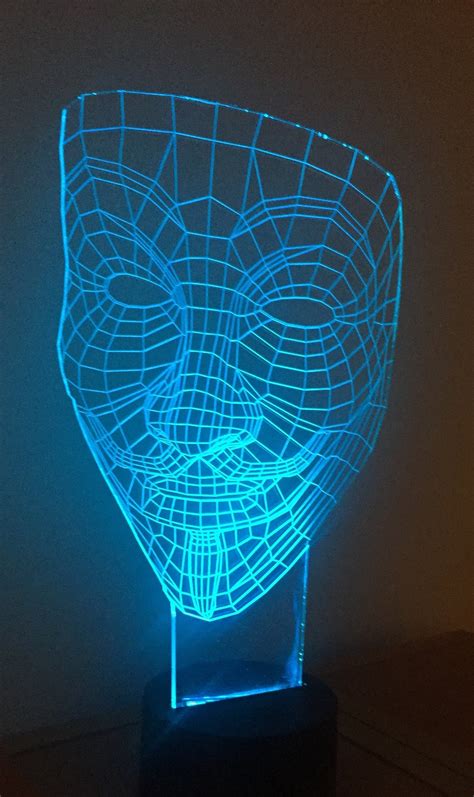 Anonymous Led Mask Personalized 3d Illusion Smart App Control Etsy