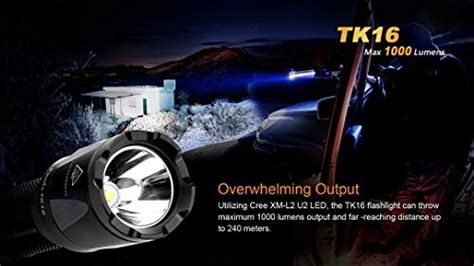 Fenix Tk16 1000 Lumen Tactical Led Flashlightw Instant Strobe 2600mah