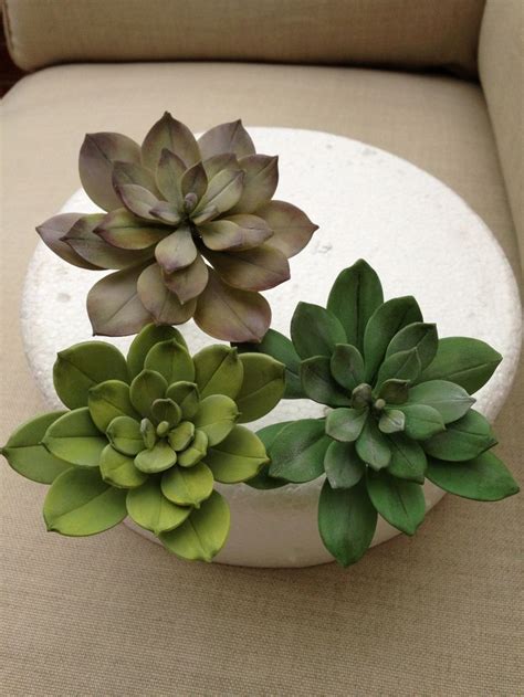 Making a cactus flower can be challenging, but with patience and encouragement, you can enjoy exciting results. gum paste Sempervivum succulents … | Sugar flowers ...