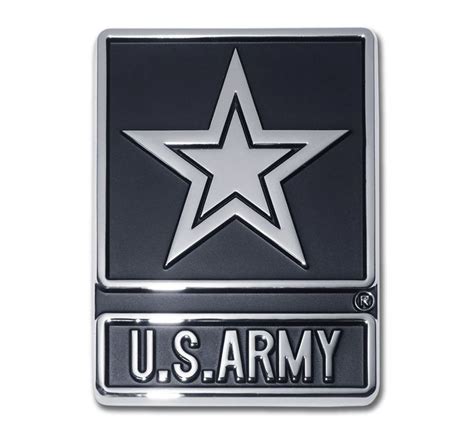 Army Chrome Auto Emblem Meachs Military Memorabilia And More Car
