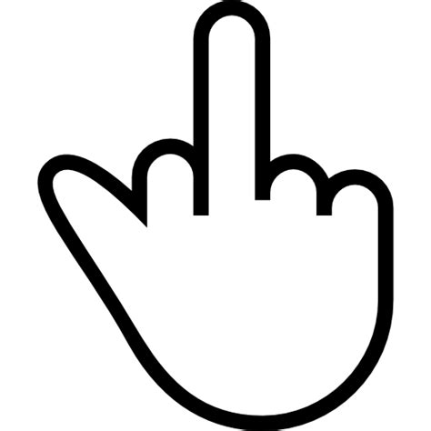 Check spelling or type a new query. Middle finger signal gesture of hand stroke symbol - Free ...