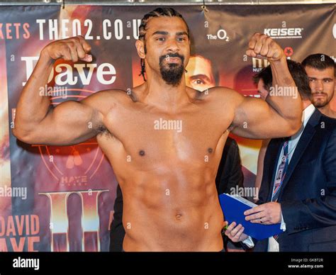 Boxers David Haye And Arnold Gjerjaj Weigh In At The Ali Exhibition Ahead Of Their Fight