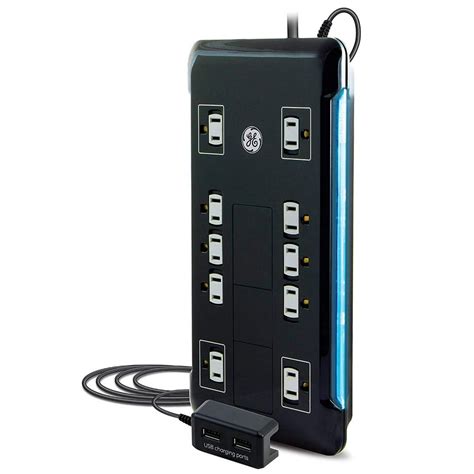 Ge Ultrapro Surge Protector With Charging Dock 10 Outlet 2 Usb