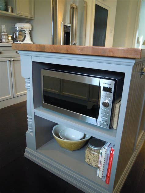 Stunning Kitchen Island With Microwave And Best 25 Microwave Storage