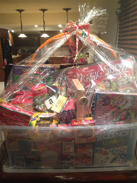 Game night in a bag! Family game night basket | Family game night basket, Movie ...