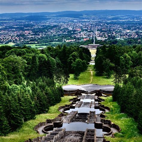 Nuremberg is the biggest and most popular christmas market in germany. Overlooking the city of Kassel, Germany, from the top of t ...