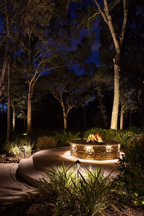 The complete availability of these pieces of equipment would evacuate sluggishness and incompetency from your work. Fire Pit Lighting and Landscape Accented | Fire pit ...