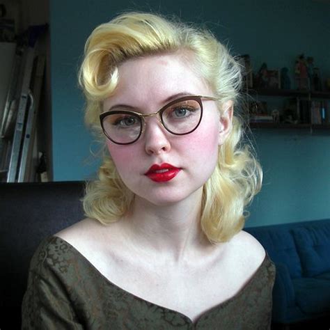 Glasses By Johanni Via Flickr Hair Hairstyle Makeup Retro S Vintage Hairstyles Glam Hair
