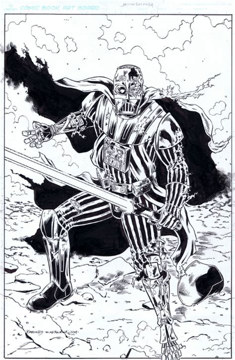 Battle Damaged Darth Vader In Jason Baroodys Misc Artwork Comic Art