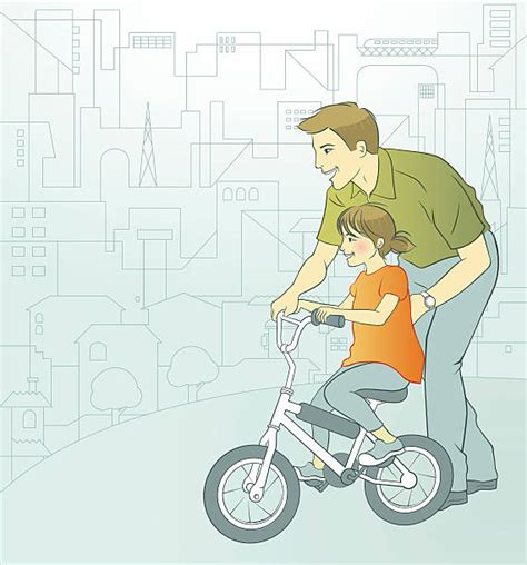 Learning To Ride A Bike Illustrations Royalty Free Vector Graphics
