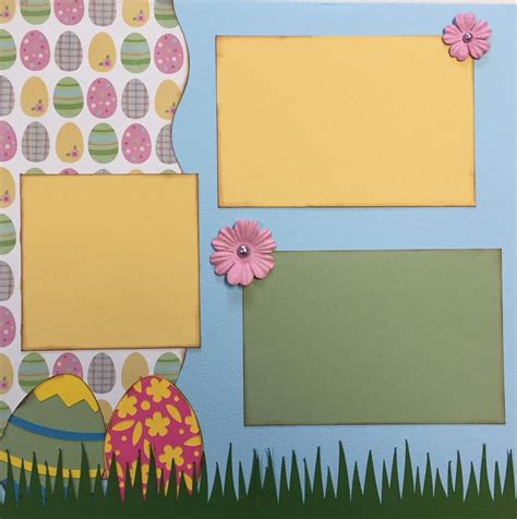 Happy Easter 2 Page 12x12 Scrapbook Layout Premade Scrapbook Layout Ready To Assemble Layout