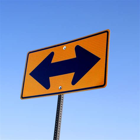 Both Ways Arrow Street Sign Picture Free Photograph