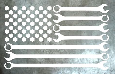 Dxf Cnc Dxf For Plasma Laser Vector Wrench Flag Cut Ready Dxf Etsy