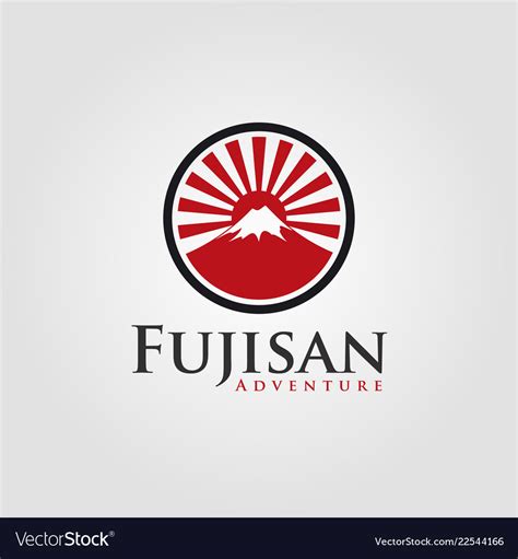 Japanese Fujisan Logo Template Royalty Free Vector Image