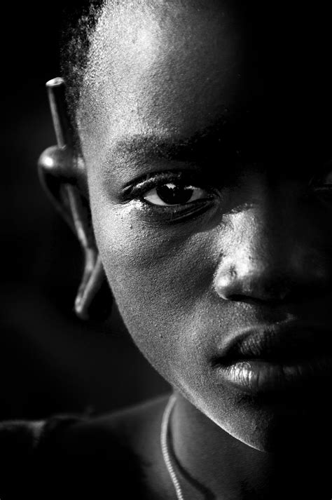 Africa Black And White Face Portrait Africa