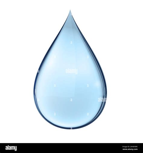 3d Water Drop On White Isolated With Clipping Path Stock Photo Alamy