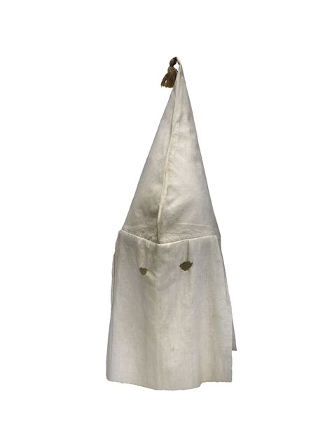 Ku Klux Klan Hood 1920s Smithsonian Institution
