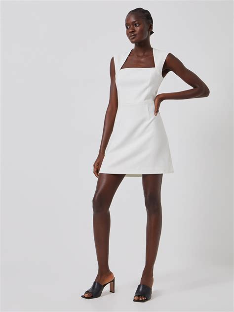 Whisper Ruth Square Neck Dress White French Connection Us