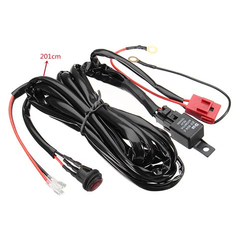 The weight of the harness could cause terminals to disconnect or copper wire strands to break. 12V 40A Work Fog Light Bar Wiring Harness Relay Kit ON/OFF Switch for LED Light | Alexnld.com