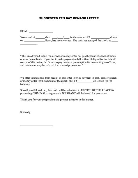 Free Demand Letter Template PRINTABLE TEMPLATES