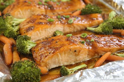 Teriyaki Glazed Salmon Recipe One Pan Meal Alyonas Cooking