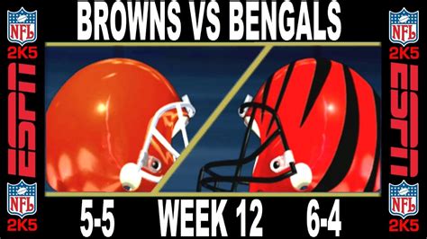 Cam brate and antonio brown are both officially listed as questionable. Bengals vs Browns Week 12 ESPN NFL 2K5 - YouTube