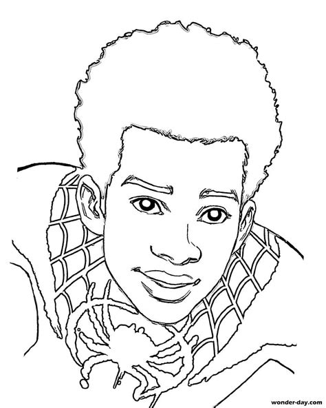 Miles Morales Coloring Pages Coloring Cool